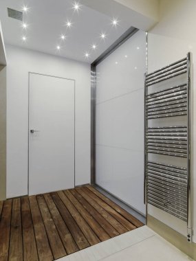 modern bir duvar duş kabini iç çekim