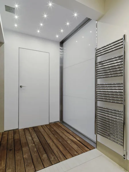 Interiors shots of a modern masonry shower cubicle — Stock Photo, Image