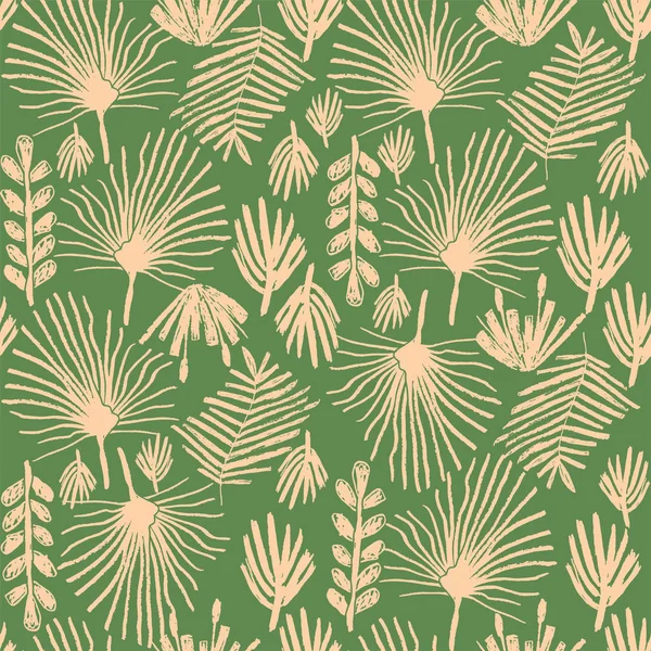 Tropical greenery flower, duotone seamless pattern — Stock Photo, Image