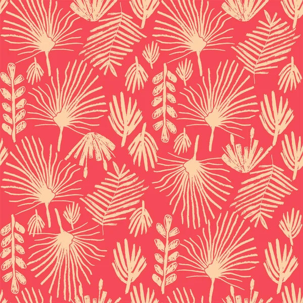Tropical flower, duotone seamless background