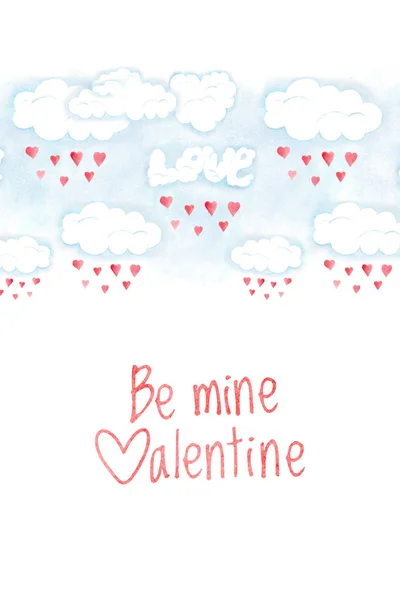 Saint Valentines day card, be mine valentine