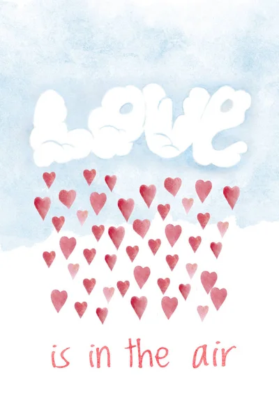 Valentinstag-Karte, Liebe liegt in der Luft — Stockfoto