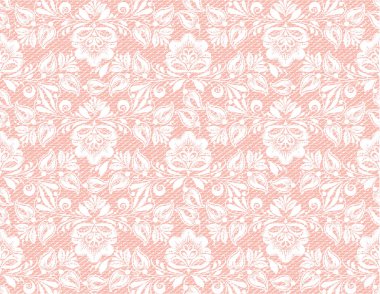 Modern mercan sorunsuz doku, herhangi bir amaç için büyük tasarım dantel. Vektör retro çizim. Grunge arka plan.