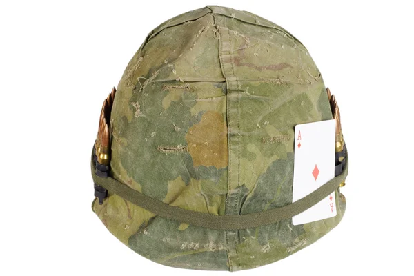 Casco Del Ejército Los Estados Unidos Vietnam Período Guerra Con — Foto de Stock