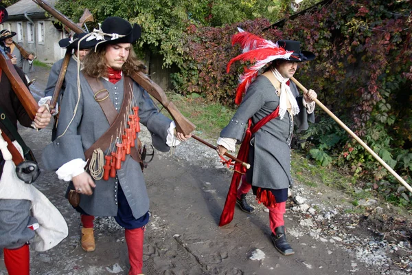 Kamjanec Podilskyj Ukrajina Října 2009 Členové Klubu Historie Opotřebení Historické — Stock fotografie