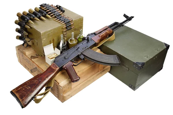 Comercio Ilegal Armas Arma Aislada Blanco — Foto de Stock