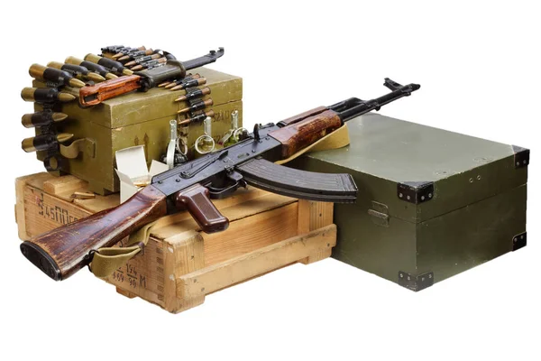 Comercio Ilegal Armas Arma Aislada Blanco — Foto de Stock
