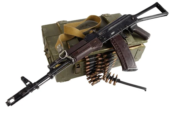 Armii Radzieckiej Polu Amunicji Karabin Amunicji Białym Tle — Zdjęcie stockowe