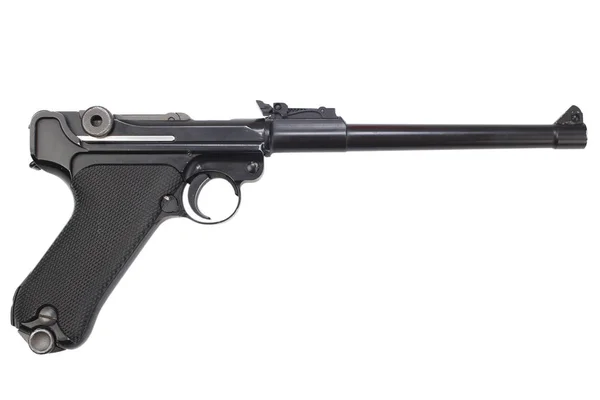 Första Världskriget Period Tyska Armén Pistol Isolerade — Stockfoto