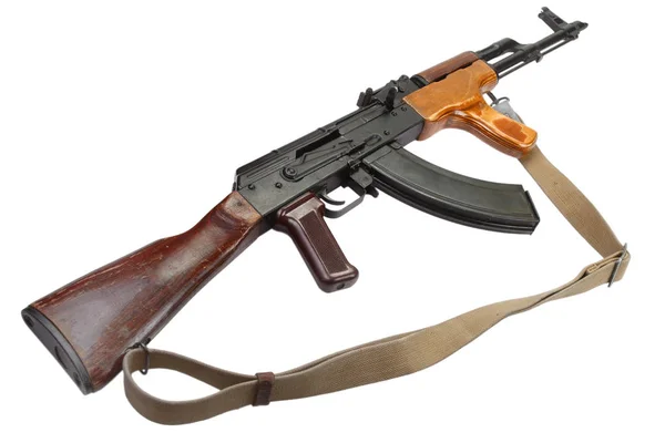 Kalashnikov Versão Romena Isolada Branco — Fotografia de Stock