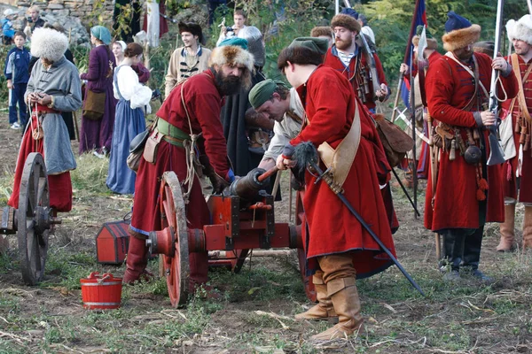 Kamjanec Podilskyj Ukrajina Října 2009 Členové Klubu Historie Opotřebení Historické — Stock fotografie