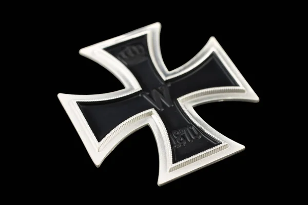 German Award Iron Cross 1870 Black Background — Stock Photo, Image