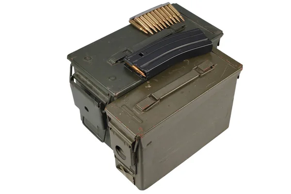 Ammo Can Ammo Isolated — Stock Photo, Image