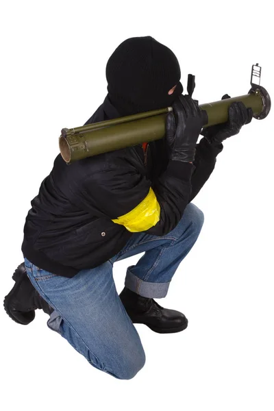 Gangster Bazooka Grenade Launcher Isolated White Background — Stock Photo, Image