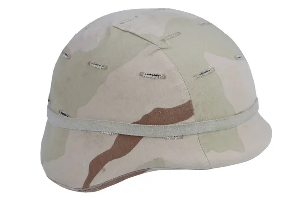 Ons Leger Kevlar Helm Met Een Cover Van Woestijn Camouflage — Stockfoto