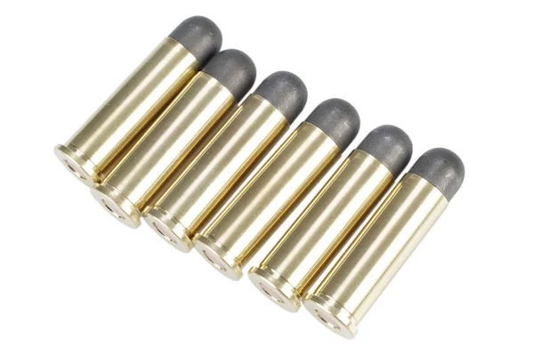 Special Handgun Cartridge Isolated White — Stock Photo, Image
