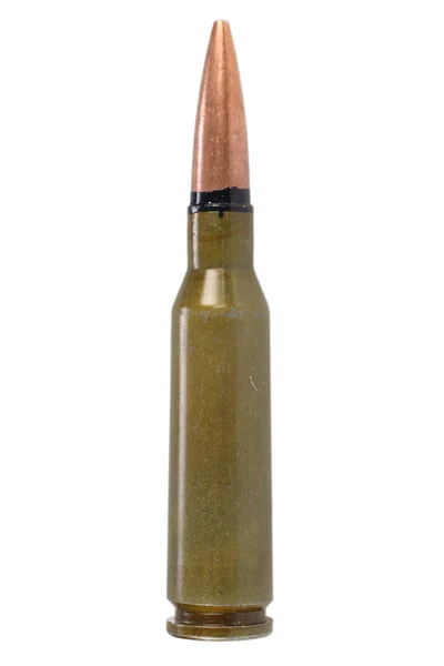 Kalashnikov Cartridge Isolated — Stock Photo, Image