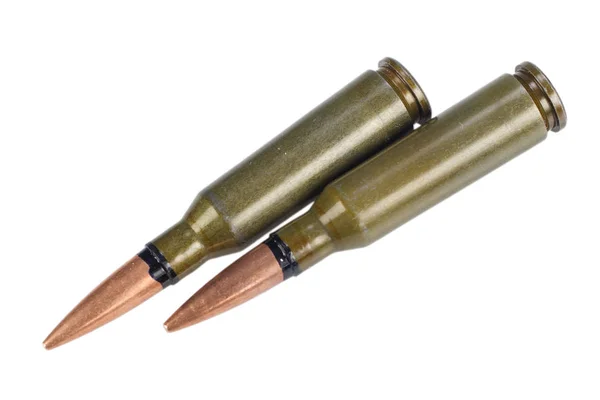 Kalashnikov Cartridges Isolated — Stock Photo, Image