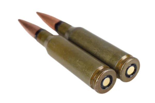 Kalashnikov Cartridges Isolated — Stock Photo, Image