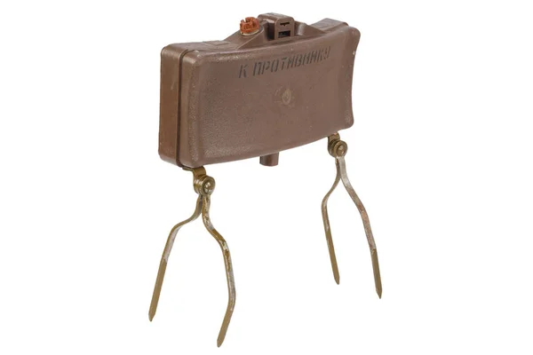 Mon Soviet Plastic Bodied Directional Type Personnel Mine Text Russian — Stock Photo, Image
