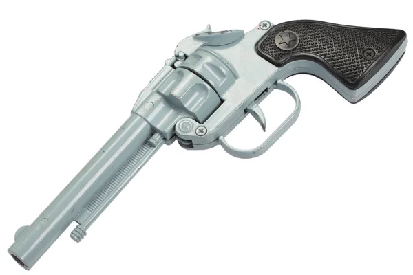 Старый Ретро Игрушечный Пистолет Белом Фоне — стоковое фото