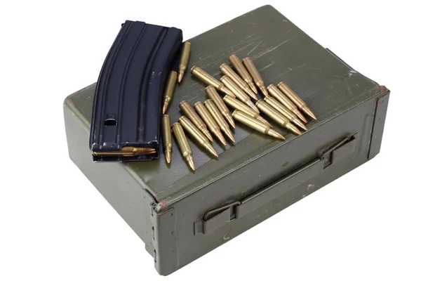 Ammo Can Ammunition Isolated White — Stock Photo, Image