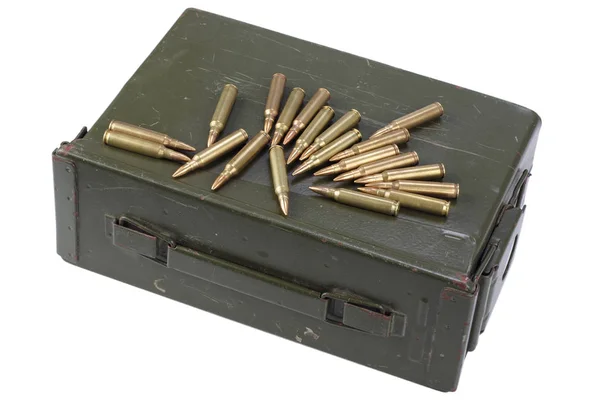 Ammo Can Ammunition Isolated White — Stock Photo, Image