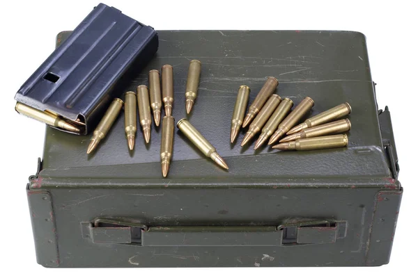 Ammo Can Ammunition Isolated — Stock Photo, Image