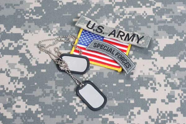 Kiev Ukraine May Army Special Forces Tab Blank Dog Tags — Stock Photo, Image