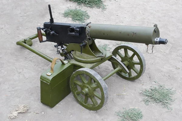 Пулемёт Maxim Gun Вид Крупным Планом — стоковое фото