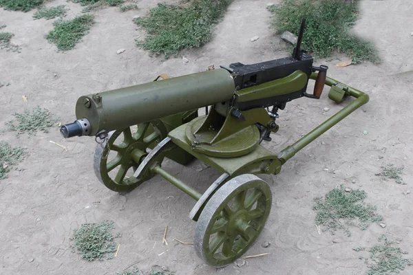 Maxim Gun Machinegun Close View — Stock Photo, Image