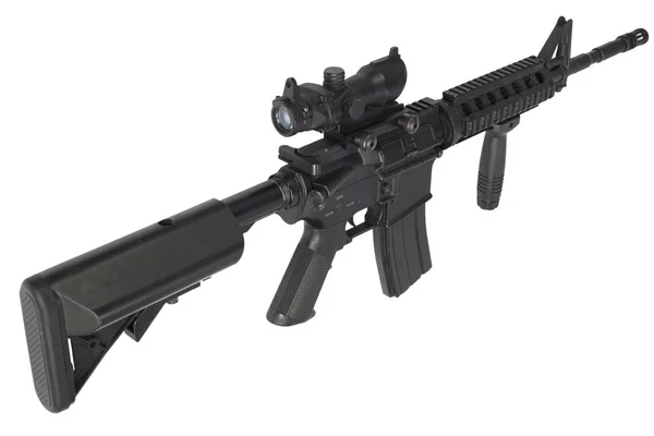 Carbine Acog Optic Foregrip Isolated White Background — Stock Photo, Image