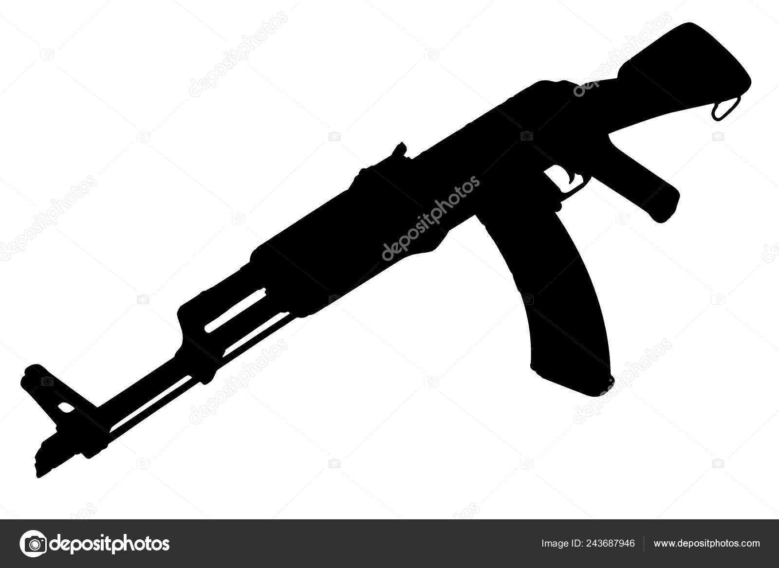 Ark 突击步枪黑色剪影——图库图片© zim90 #243687946, image size:1600x1167