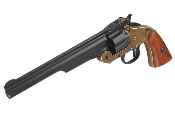 Smith Wesson Single Action Revolver Geïsoleerd Witte Achtergrond — Stockfoto