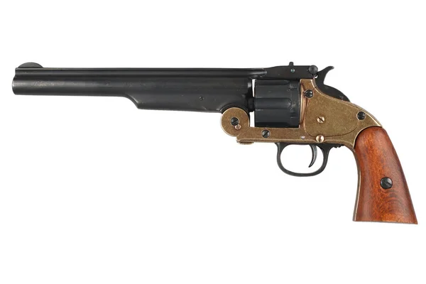 Smith Wesson Single Action Revolver Elszigetelt Fehér Background — Stock Fotó