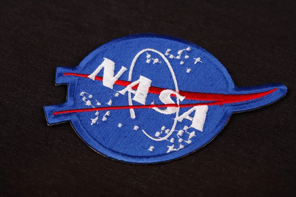 March 2018 National Aeronautics Space Administration Nasa Emblem Patch Black — Stock Photo, Image