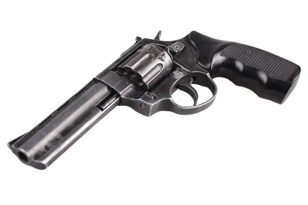 Revolver Isolato Sfondo Bianco — Foto Stock