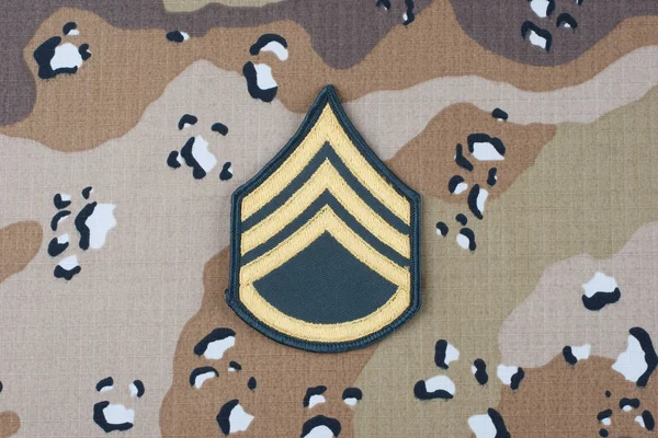 Mai 2018 Army Sergent État Major Grade Patch Sur Uniforme — Photo