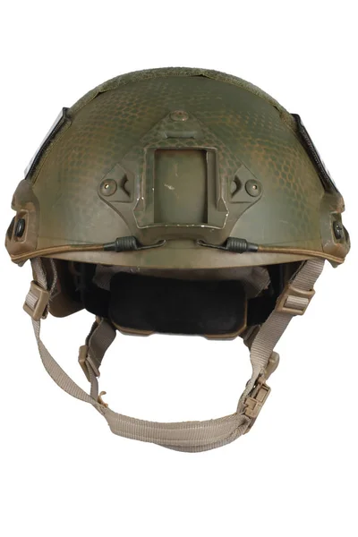 Casco Kevlar Del Ejército Estadounidense Con Pestaña Infrarroja Bandera Estadounidense — Foto de Stock