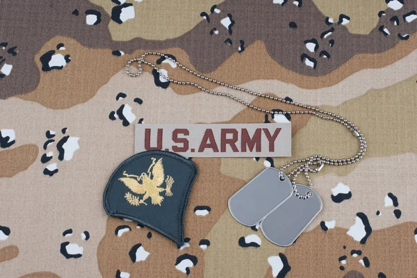 Army Desert Uniform Dog Tags — Stock Photo, Image
