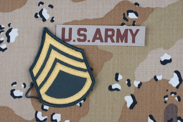 Army Desert Uniform Rank Patch — Stock Photo, Image