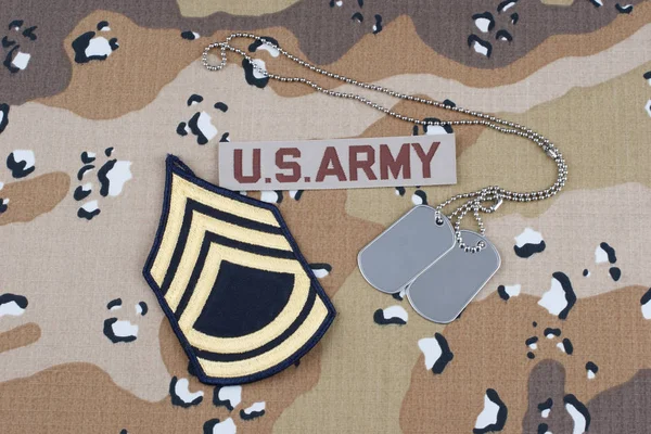 Army Desert Uniform Dog Tags — Stock Photo, Image