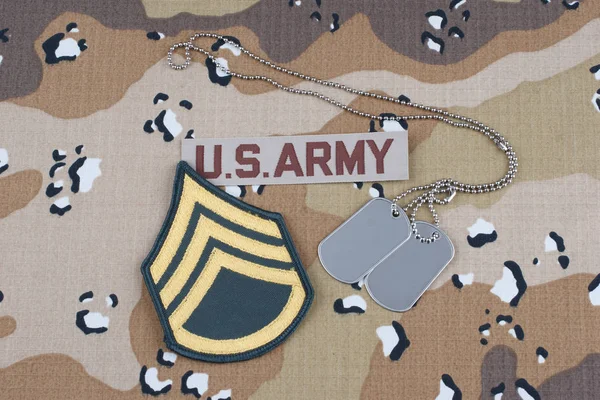 Army Desert Uniform Dog Tags — Stock Photo, Image