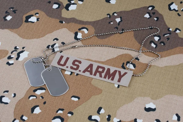Amerikai Hadsereg Sivatagi Egységes Kutya Címkék — Stock Fotó