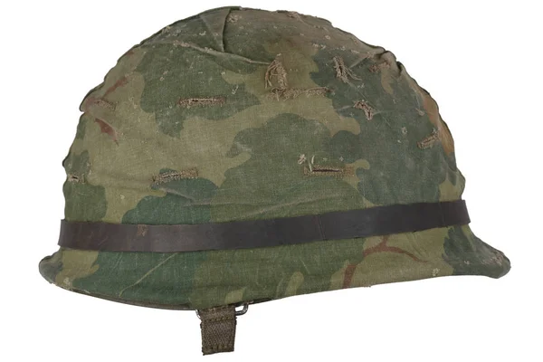 Ons Leger Helm Vietnam Oorlog Periode Met Camouflage Cover Bril — Stockfoto