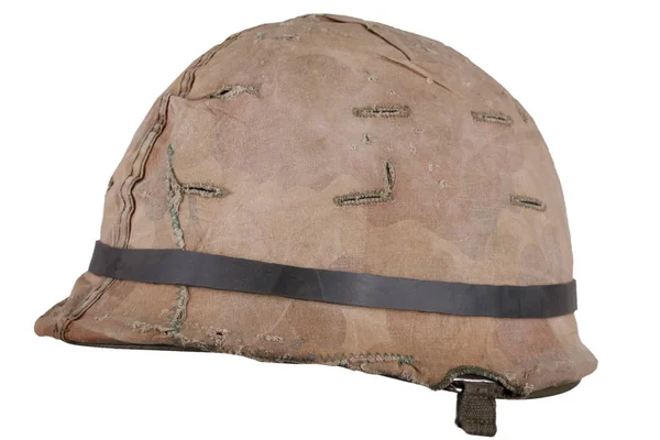 Army Casco Vietnam Periodo Guerra Con Mascheramento Occhiali Copertura Dog — Foto Stock