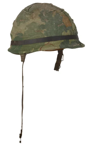 Oss Armén Hjälm Vietnam War Period Med Kamouflage Täcka Goggles — Stockfoto