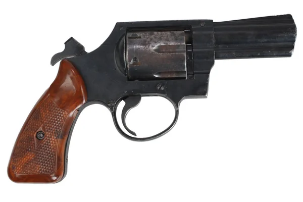 Revolver Izolovaný Bílém Pozadí — Stock fotografie