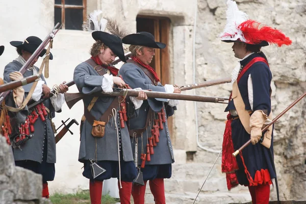 Kamjanec Podilskyj Ukrajina Září 2010 Členové Klubu Historie Opotřebení Historické — Stock fotografie