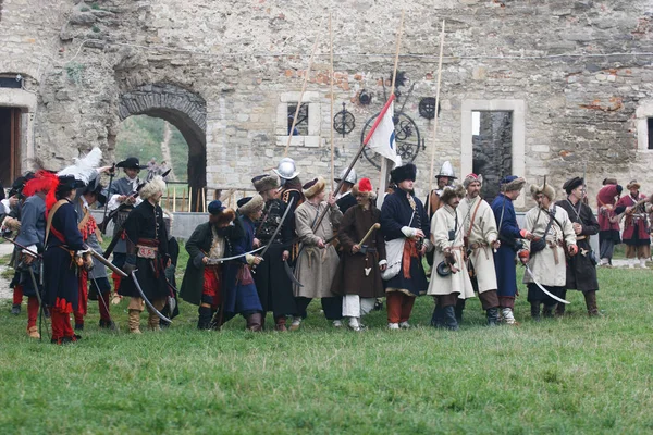 Kamjanec Podilskyj Ukrajina Září 2010 Členové Klubu Historie Opotřebení Historické — Stock fotografie